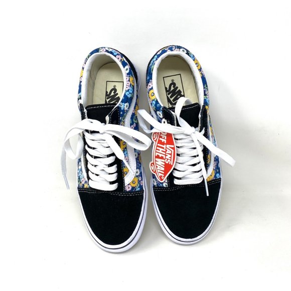 VANS Old Skool Floral Black Shoes Men's Size Canvas Suede Sneakers VN0A5KRFFF1 - Picture 4 of 10